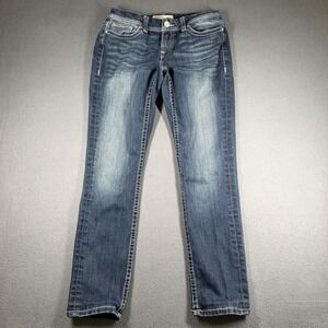 BKE Harper Jeans Womens 27R Blue Medium Wash Low Rise Straight Stretch Denim
